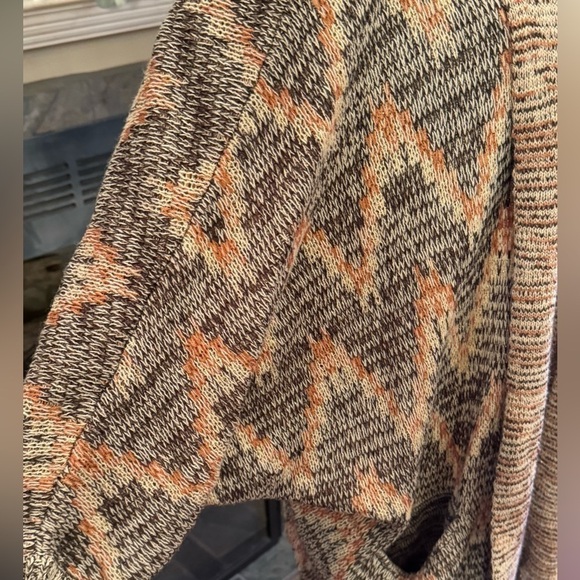 Ariat Macave Chevron Knit Cardigan Sweater Wool Small Medium Western Aztec Brown - Picture 2 of 9